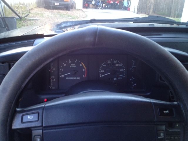 1992 Black Ford Mustang Convertible