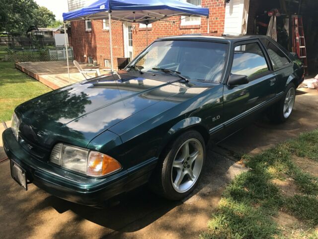 1992 Green Ford Mustang Hatchback