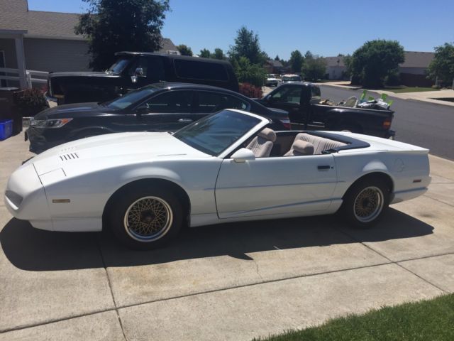 1992 White Pontiac Trans Am Convertible