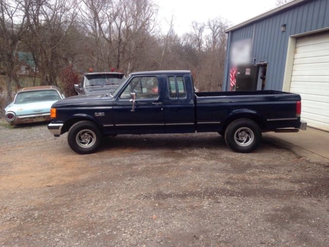 1988 Blue Ford F-150 Extended Cab Pickup