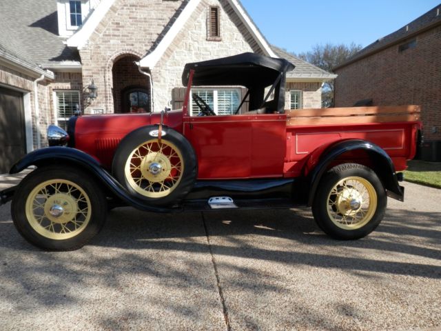 1929 Red Ford Model A Standard Cab Pickup