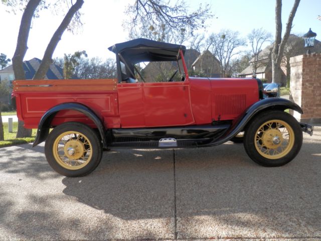1929 Red Ford Model A Standard Cab Pickup