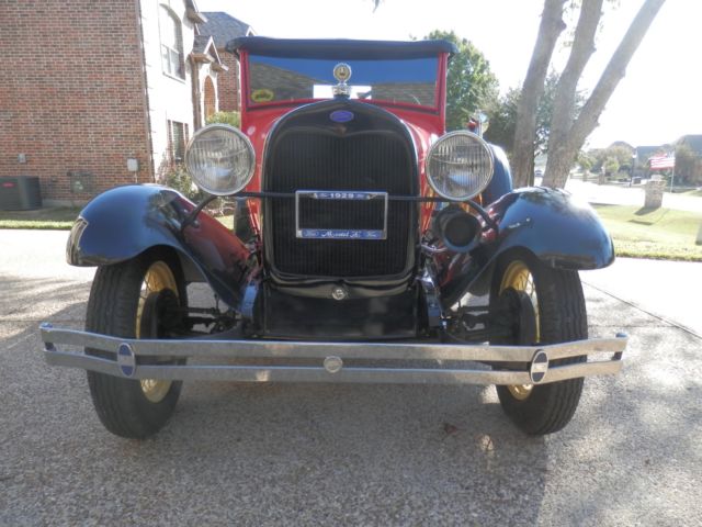 1929 Red Ford Model A Standard Cab Pickup