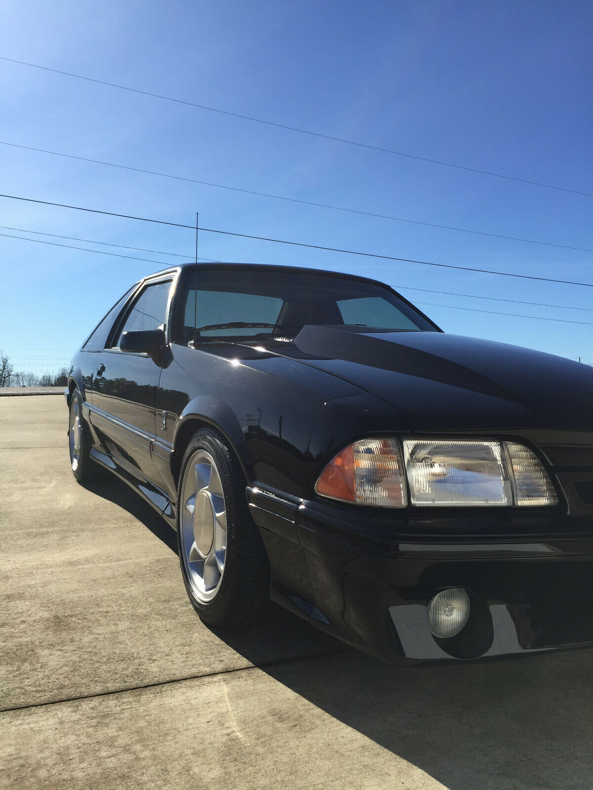1991 Black Ford Mustang Hatchback