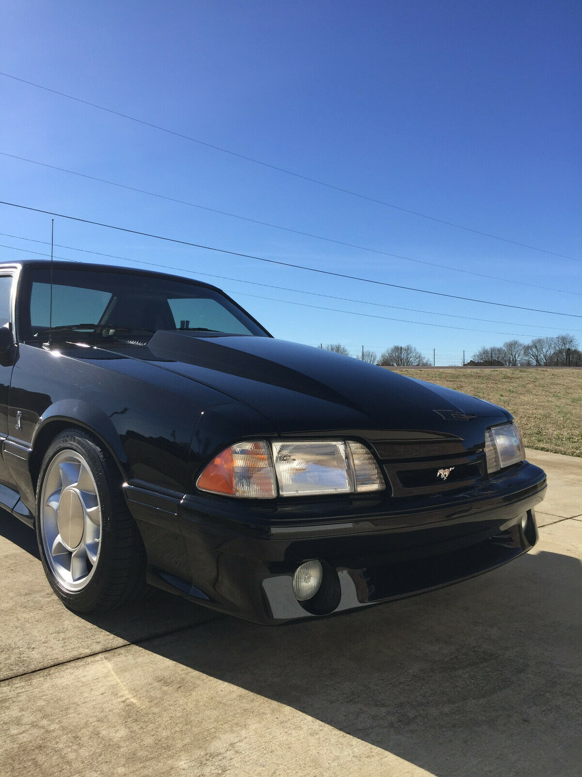 1991 Black Ford Mustang Hatchback