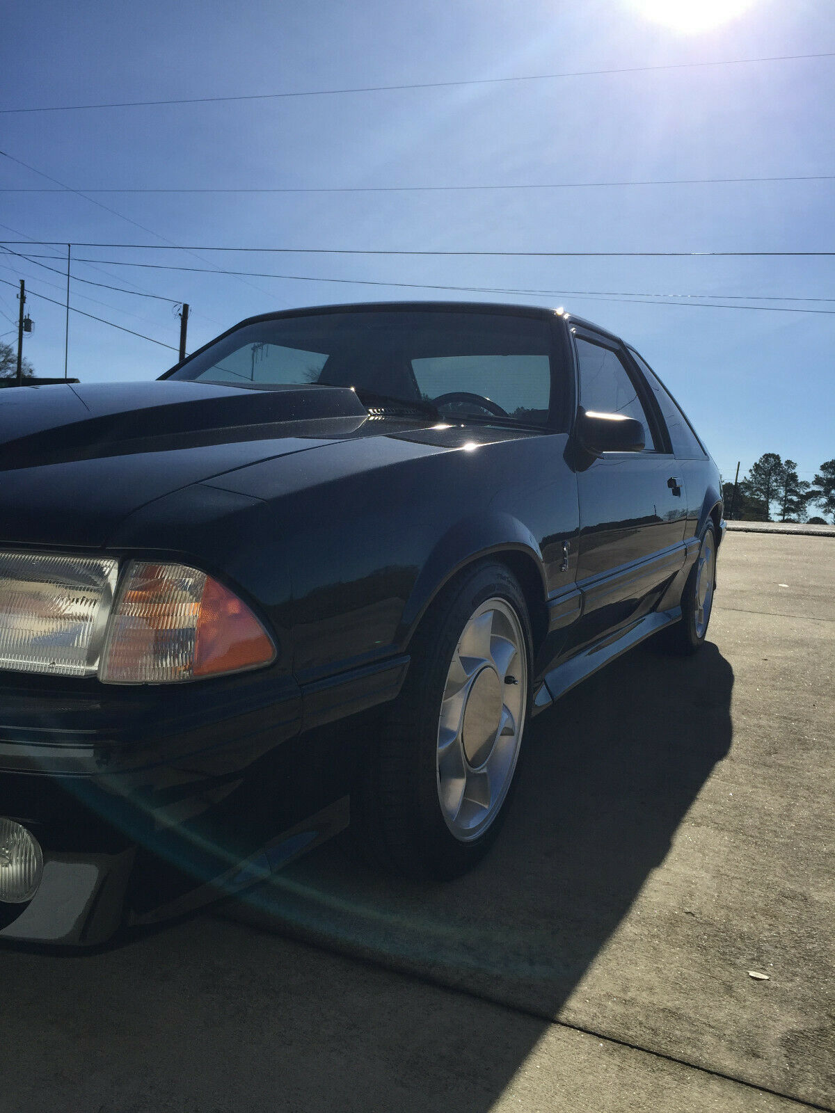 1991 Black Ford Mustang Hatchback