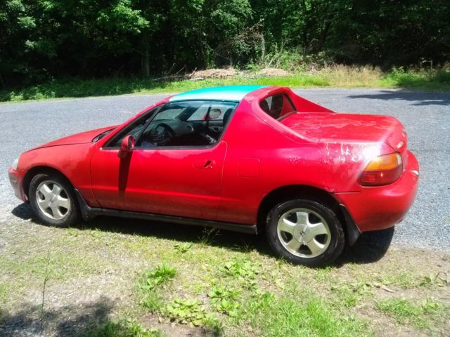 1993 Red Honda Del Sol Coupe
