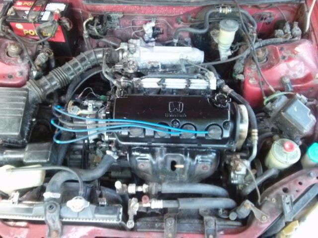 1993 Red Honda Del Sol Coupe