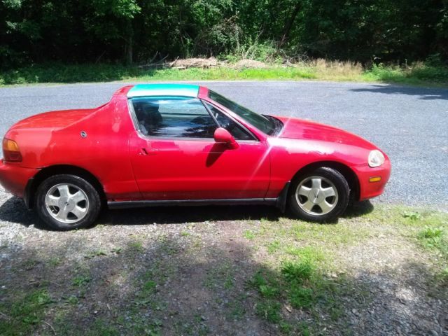 1993 Red Honda Del Sol Coupe