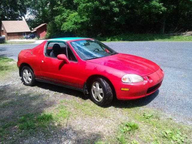 1993 Red Honda Del Sol Coupe