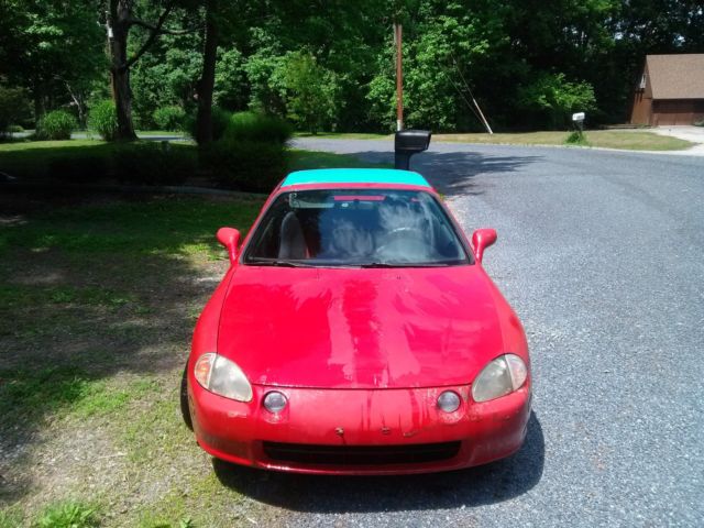 1993 Red Honda Del Sol Coupe