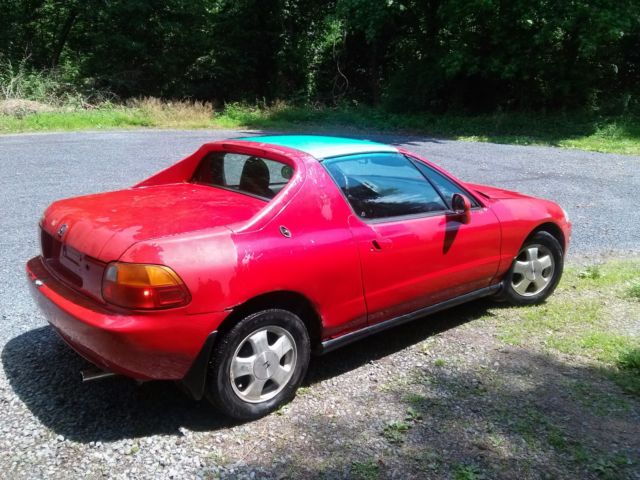 1993 Red Honda Del Sol Coupe