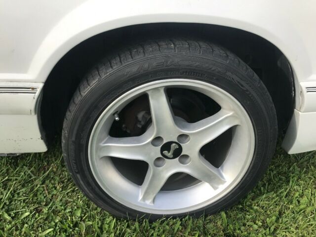 1993 White Ford Mustang Convertible