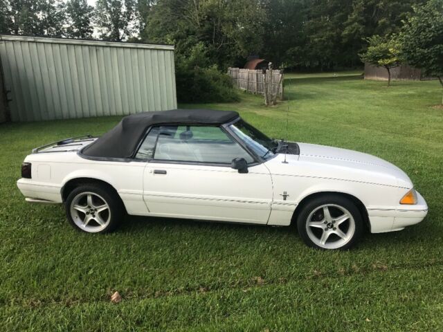 1993 White Ford Mustang Convertible