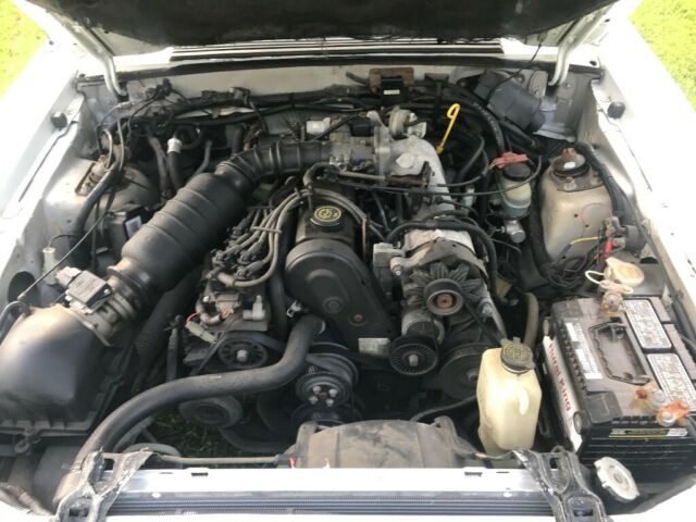 1993 White Ford Mustang Convertible