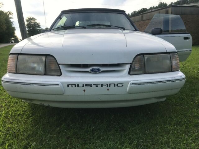 1993 White Ford Mustang Convertible