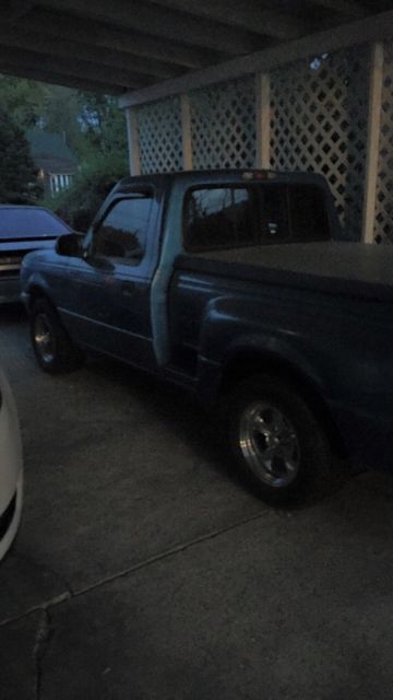 1993 Blue Ford Ranger Standard Cab Pickup