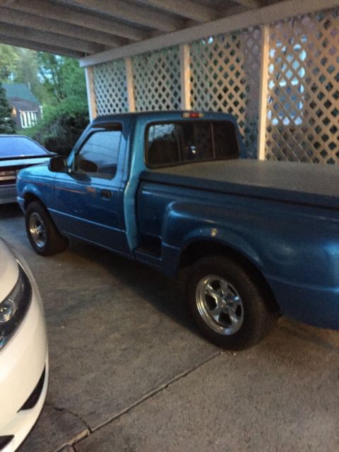 1993 Blue Ford Ranger Standard Cab Pickup