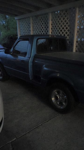 1993 Blue Ford Ranger Standard Cab Pickup