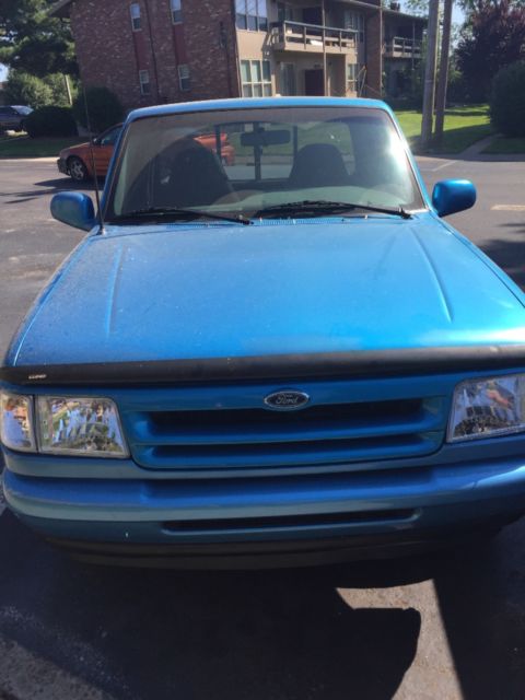 1993 Blue Ford Ranger Standard Cab Pickup