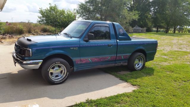 1993 Green Ford Ranger Standard Cab Pickup