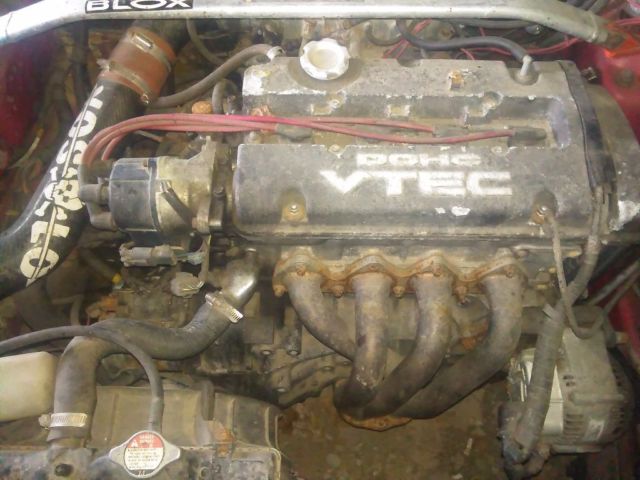 1993 Red Honda Del Sol Convertible