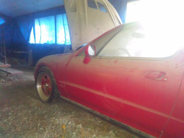 1993 Red Honda Del Sol Convertible