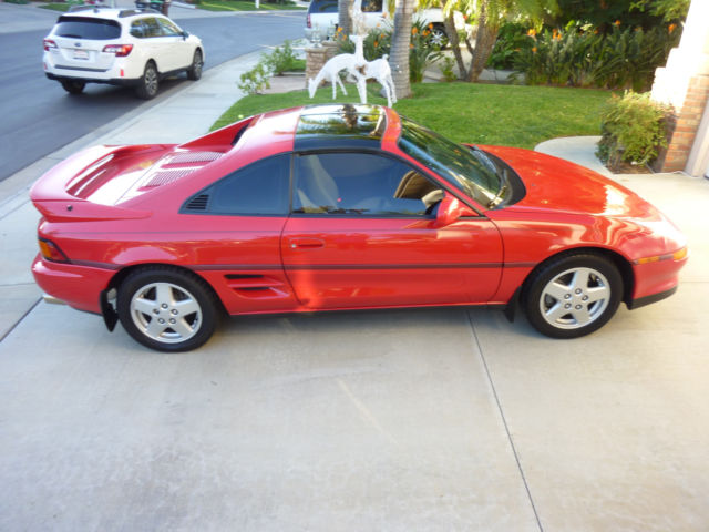 1993 Red Toyota MR2 Mid Engine 2 Door T Top