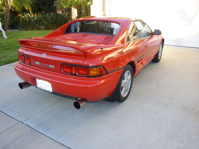 1993 Red Toyota MR2 Mid Engine 2 Door T Top