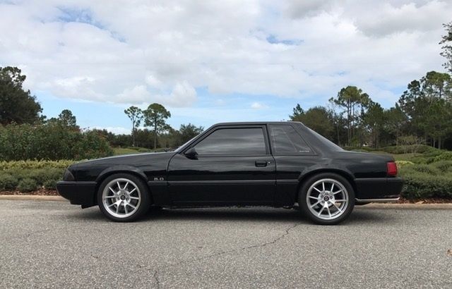 1993 White Ford Mustang Hatchback