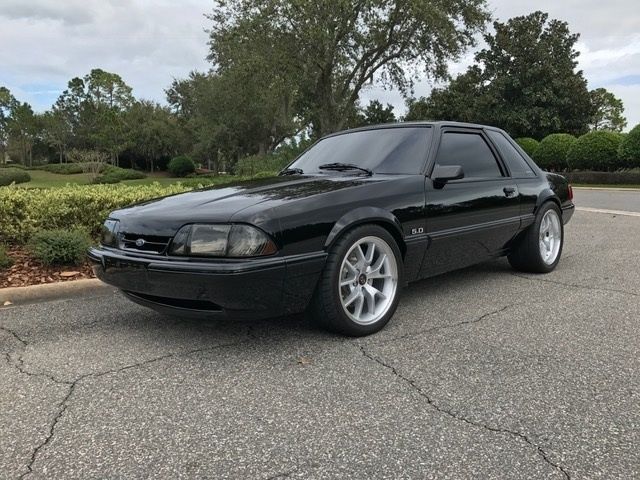 1993 White Ford Mustang Hatchback