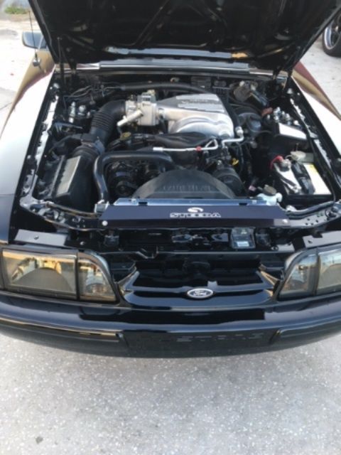 1993 White Ford Mustang Hatchback