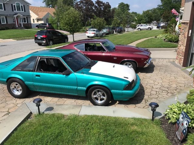 1993 Green Ford Mustang Hatchback