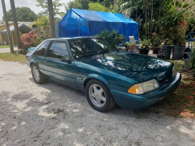 1993 Blue Ford Mustang Hatchback
