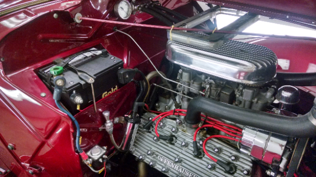 1936 Brilliant Red Pearl Ford 2Dr. Five Window Coupe Coupe