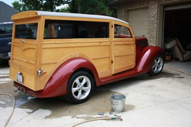 1937 Burgundy Ford Other Woody Wagon