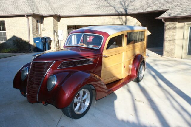 1937 Burgundy Ford Other Woody Wagon