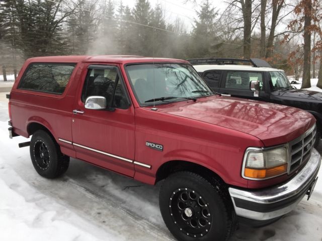 1994 Red Ford Bronco SUV