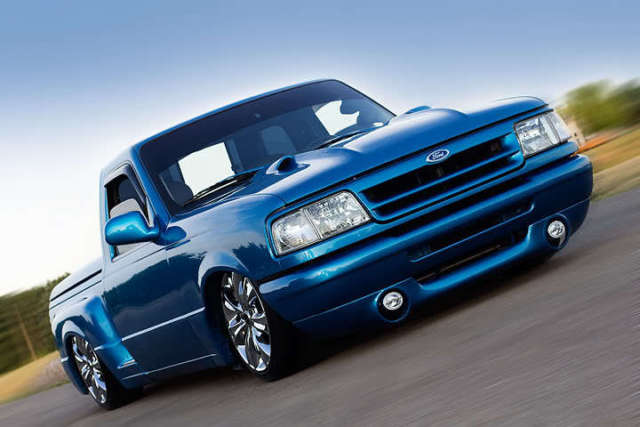 1994 Blue Ford Ranger Standard Cab Pickup