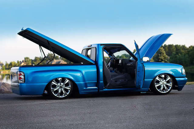 1994 Blue Ford Ranger Standard Cab Pickup