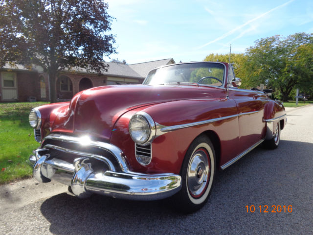 1950 Burgandy Oldsmobile Eighty-Eight Convertible