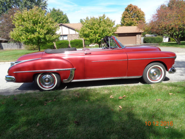 1950 Burgandy Oldsmobile Eighty-Eight Convertible