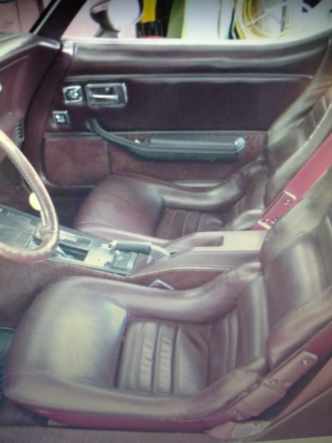 1980 Burgundy Chevrolet Corvette Convertible