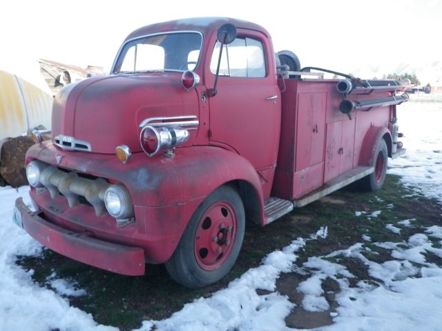 1951 Red Ford F Series Fire Truck