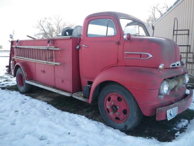 1951 Red Ford F Series Fire Truck