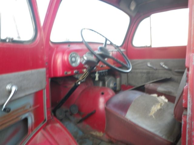 1951 Red Ford F Series Fire Truck