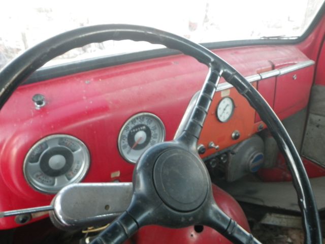 1951 Red Ford F Series Fire Truck