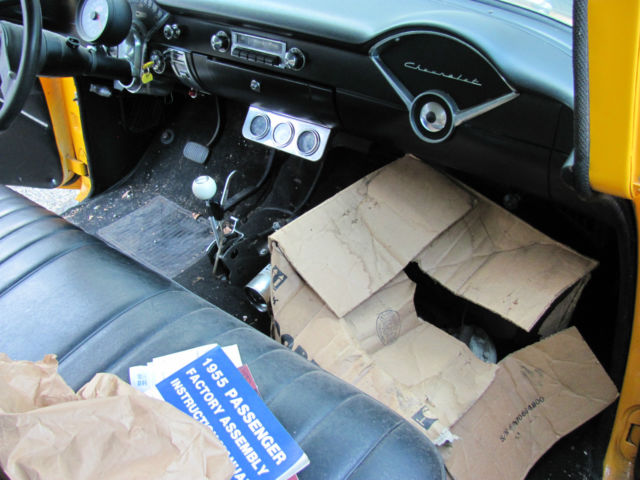 1955 Yellow Chevrolet Bel Air/150/210 Sedan