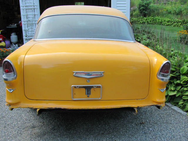 1955 Yellow Chevrolet Bel Air/150/210 Sedan
