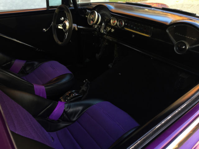 1955 Purple Chevrolet Bel Air/150/210 Two door sedan